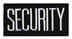 4" x 2" Security Chest Patch, White on Black