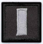Mini Lt. Bars Silver/Black Collar Insignia