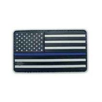 Morale Patch, US Flag, Grey W/Blue Stripe