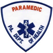 Paramedic ONLY, PA Dept of Health Patch