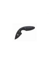 Original TDI Knife, Black Handle with Plain Blade Edge