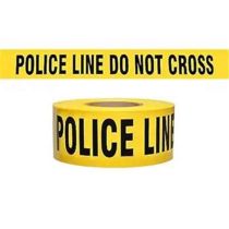 POLICE Barricade Tape, Yellow 3"W x 1,000 Feet, 3Mil Thick