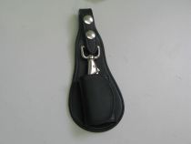Leather Silent Key Ring Holder with Flap & Velcro
