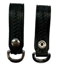 Slide-on "D" Rings, Basketweave, Pairs