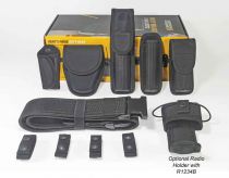 Nylon Ballistic Duty Belt and Gear Rig Kit -  8 Pieces (Radio Holder Included)