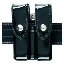 Safariland Double Mag/ Cuff Pouch, Plain Leather