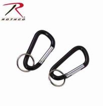 Rothco Carabiner with Key Ring, 2 Pack