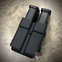 Rugged Duty Style Double Mag Pouch, Glock 9/40, Matte Black
