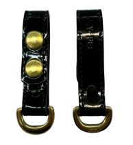 Slide on D-Ring with 2 Snaps, HI-Gloss Clarino Finish