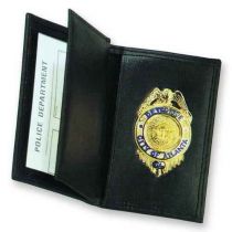 Side Opening, Double I.D. Dress Badge Case w/ Bound Windows