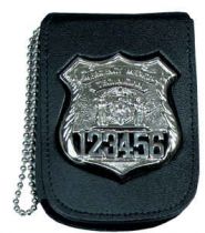 Recessed Badge & ID Holder with 30" beaded neck chain