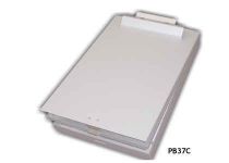 Posse Bottom Opening Box, Clipboard, Silver Anodized