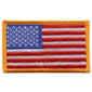 American Flag Patch- Gold Border      (0001)