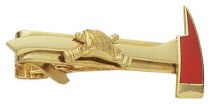 Smith & Warren Firefighters Axe & Helmet Tie Bar- Silver