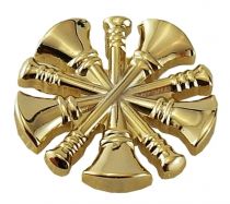 Chief 5 GOLD Bugles Collar Insignia, 3/4" High Clutch Back