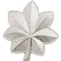 Major Oak Leaf Collar Pins, Silver, 1", Pair