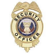 Gold Security Officer- Safety Pin Small Version