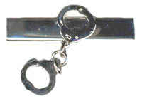 Hand Cuffs Tie Bar - Silver