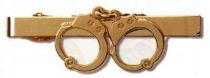 Hand Cuffs Tie Bar - Gold