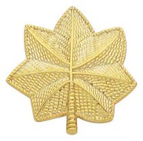 1" Gold Major Oak Leaf, Safety Backing (Sold in Pairs)