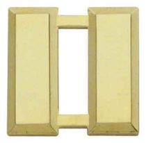Captain Bars, Gold, 1", Clutch Backing, Pair