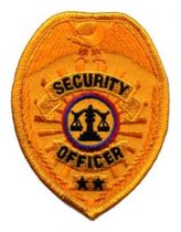 Gold Security Officer Badge Patch