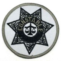 Constable 3" Circle Black/Grey Reflective Patch