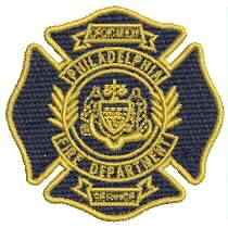 Philadelphia Fire Department Embroidered Logo, 3.27" x 3.24"