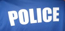 "POLICE" White Letters 3.75"