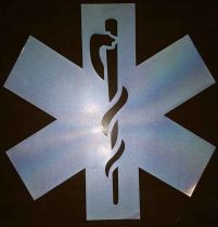 Star of Life 3M Reflective Star of Life, 8" x 8", Heat Seal